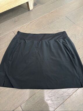 Athleta Black Active Mini Skort with Zip Pockets